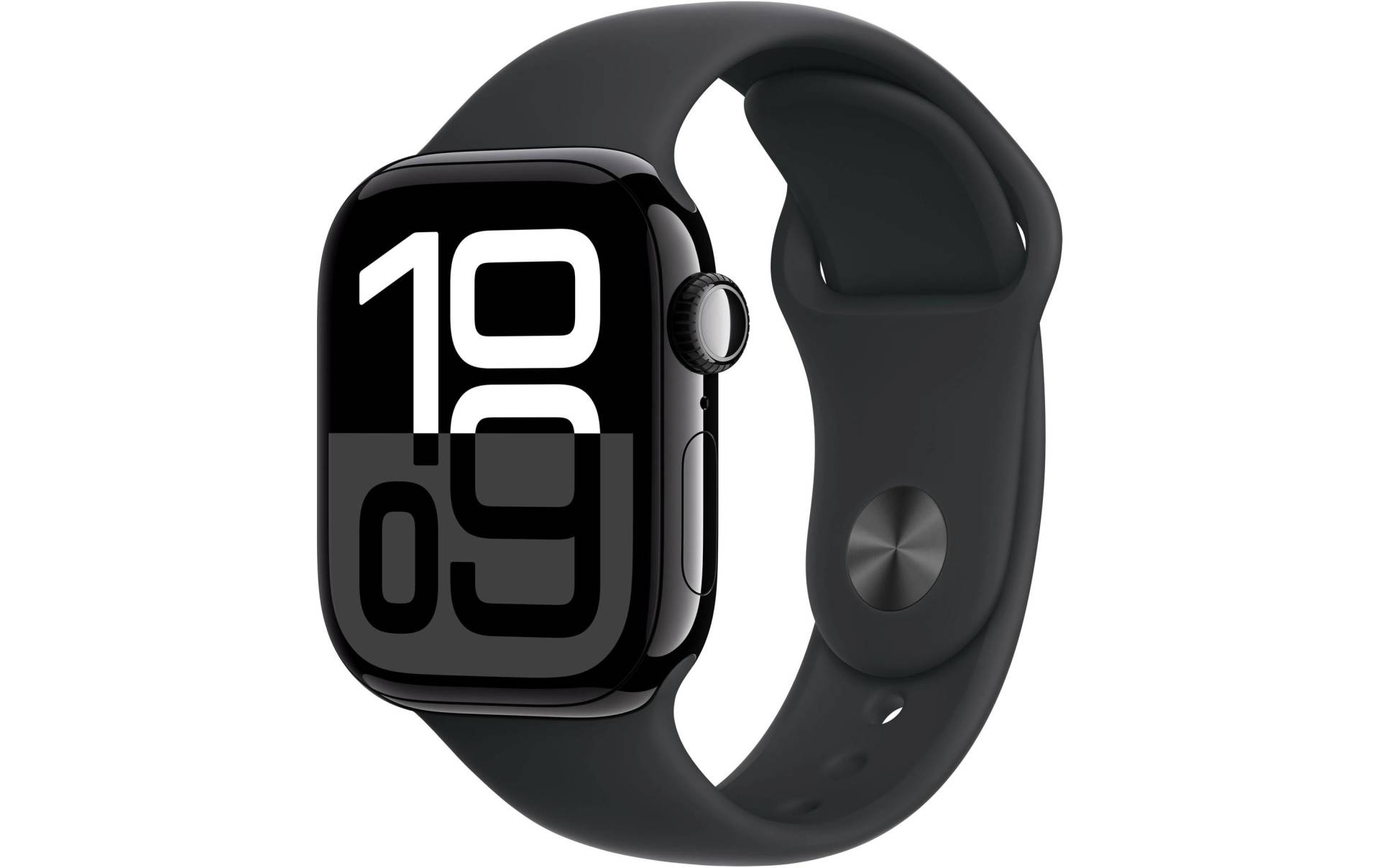 Apple Watch Series 10 Aluminium, 42 mm, GPS + Cellular, Sport Band M/L, Diamantschwarz von Apple