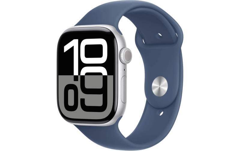 Apple Watch Series 10 Aluminium, 46 mm, GPS, Sport Band M/L, Silberfarben von Apple