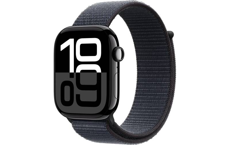 Apple Watch Series 10 Aluminium, 46 mm, GPS, Sport Loop, Diamantschwarz von Apple