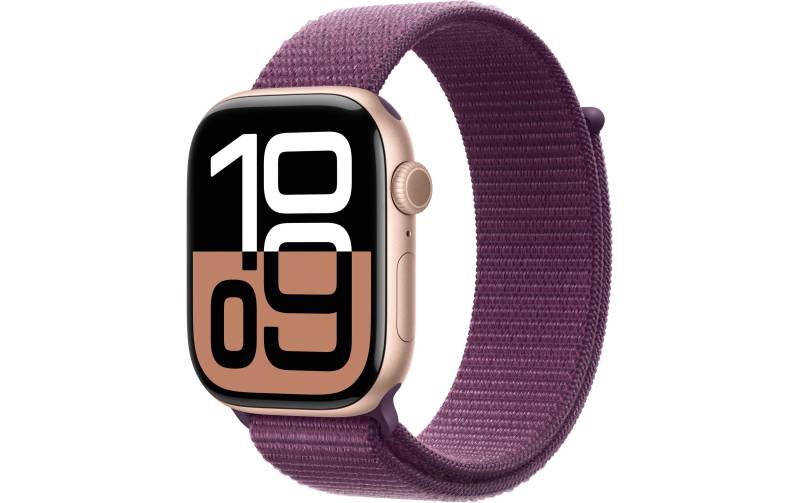 Apple Watch Series 10 Aluminium, 46 mm, GPS, Sport Loop, Roségold von Apple