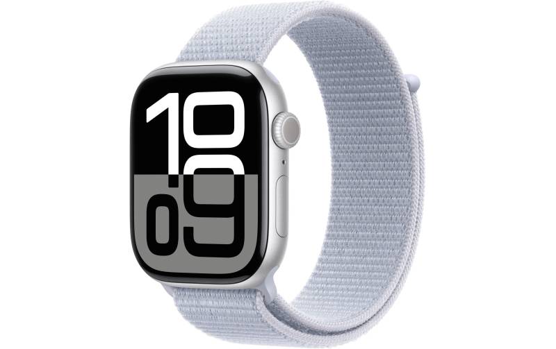 Apple Watch Series 10 Aluminium, 46 mm, GPS, Sport Loop, Silberfarben von Apple