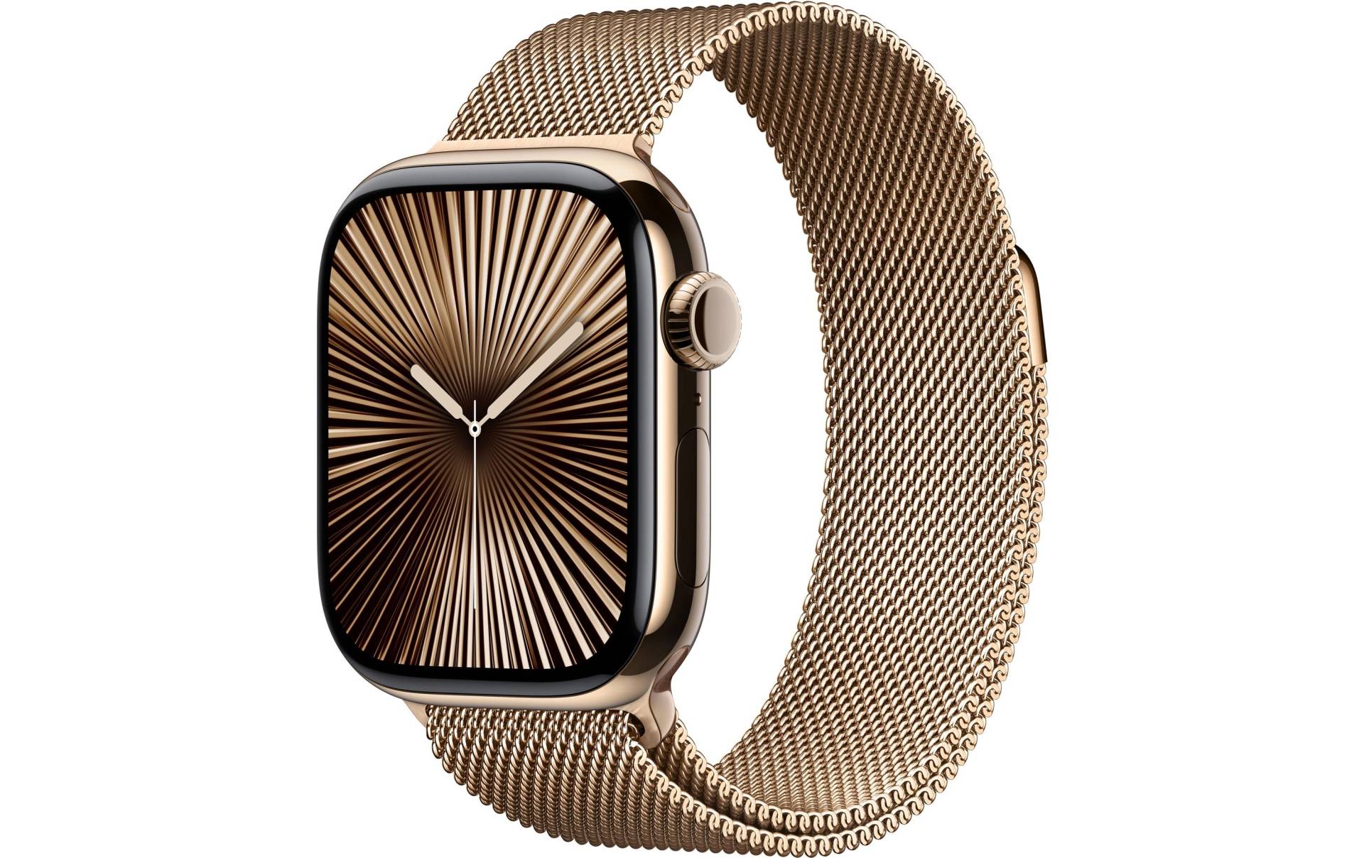 Apple Watch Series 10 Titan, 42 mm, GPS + Cellular, Milanese Loop, Goldfarben von Apple