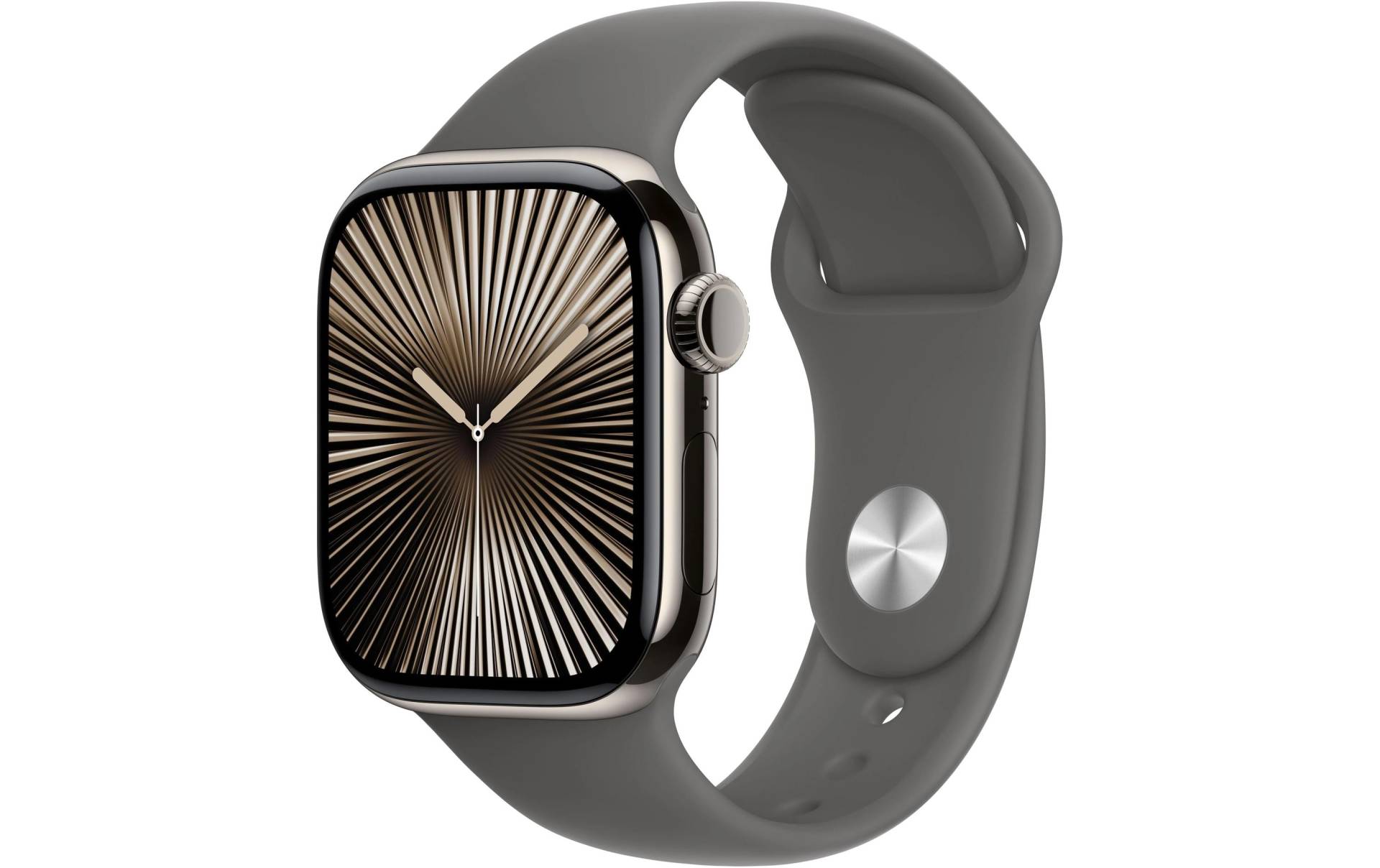 Apple Watch Series 10 Titan, 42 mm, GPS + Cellular, Sport Band M/L, Natur von Apple