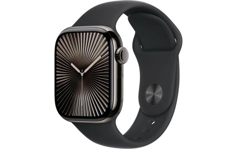 Apple Watch Series 10 Titan, 42 mm, GPS + Cellular, Sport Band M/L, Schiefer von Apple