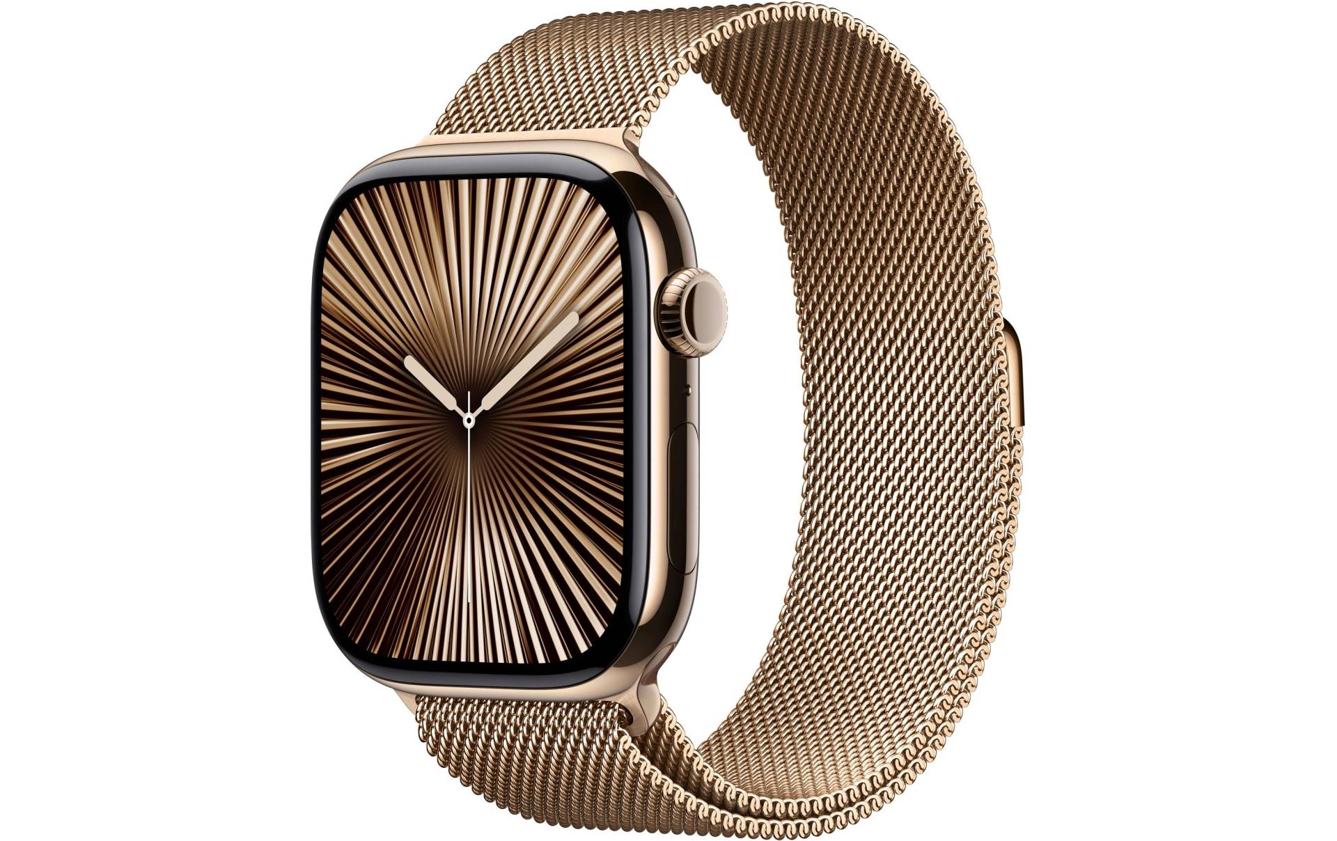 Apple Watch Series 10 Titan, 46 mm, GPS + Cellular, Milanese Loop M/L, Goldfarben von Apple