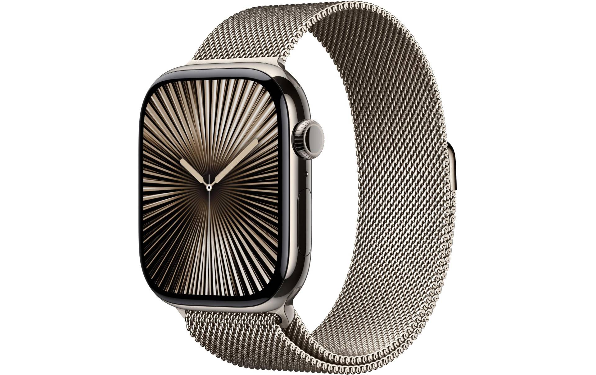 Apple Watch Series 10 Titan, 46 mm, GPS + Cellular, Milanese Loop M/L, Natur von Apple