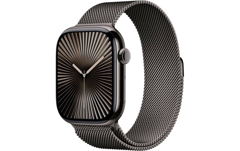 Apple Watch Series 10 Titan, 46 mm, GPS + Cellular, Milanese Loop S/M, Schiefer von Apple