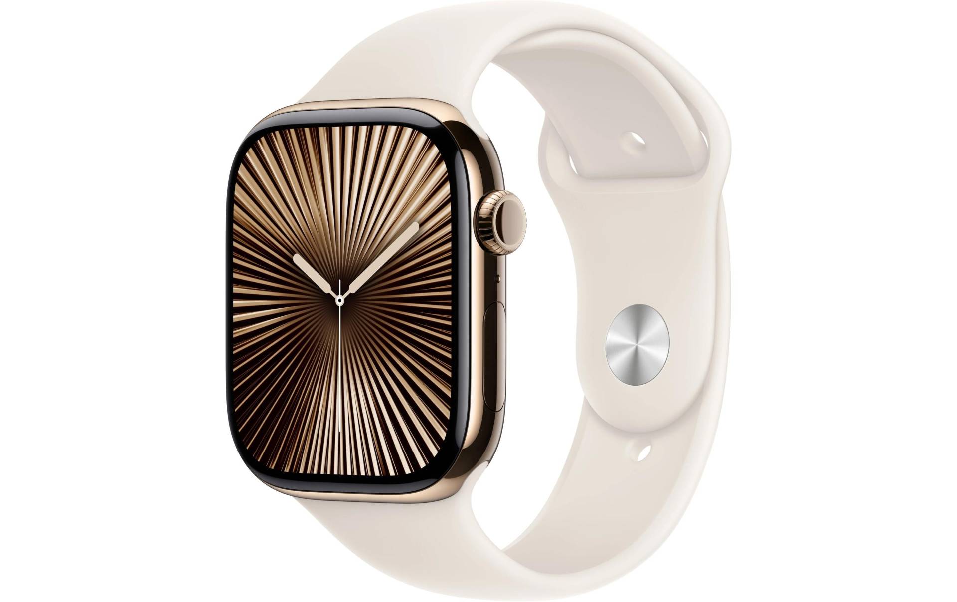Apple Watch Series 10 Titan, 46 mm, GPS + Cellular, Sport Band M/L, Goldfarben Apple Watch Series 10 Titan, 46 mm, GPS + Cellular, Sport Band M/L, Goldfarben von Apple