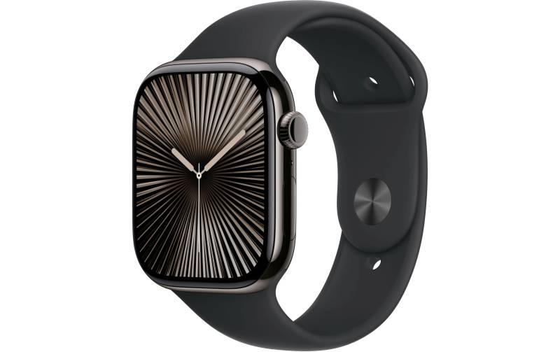 Apple Watch Series 10 Titan, 46 mm, GPS + Cellular, Sport Band S/M, Schiefer von Apple