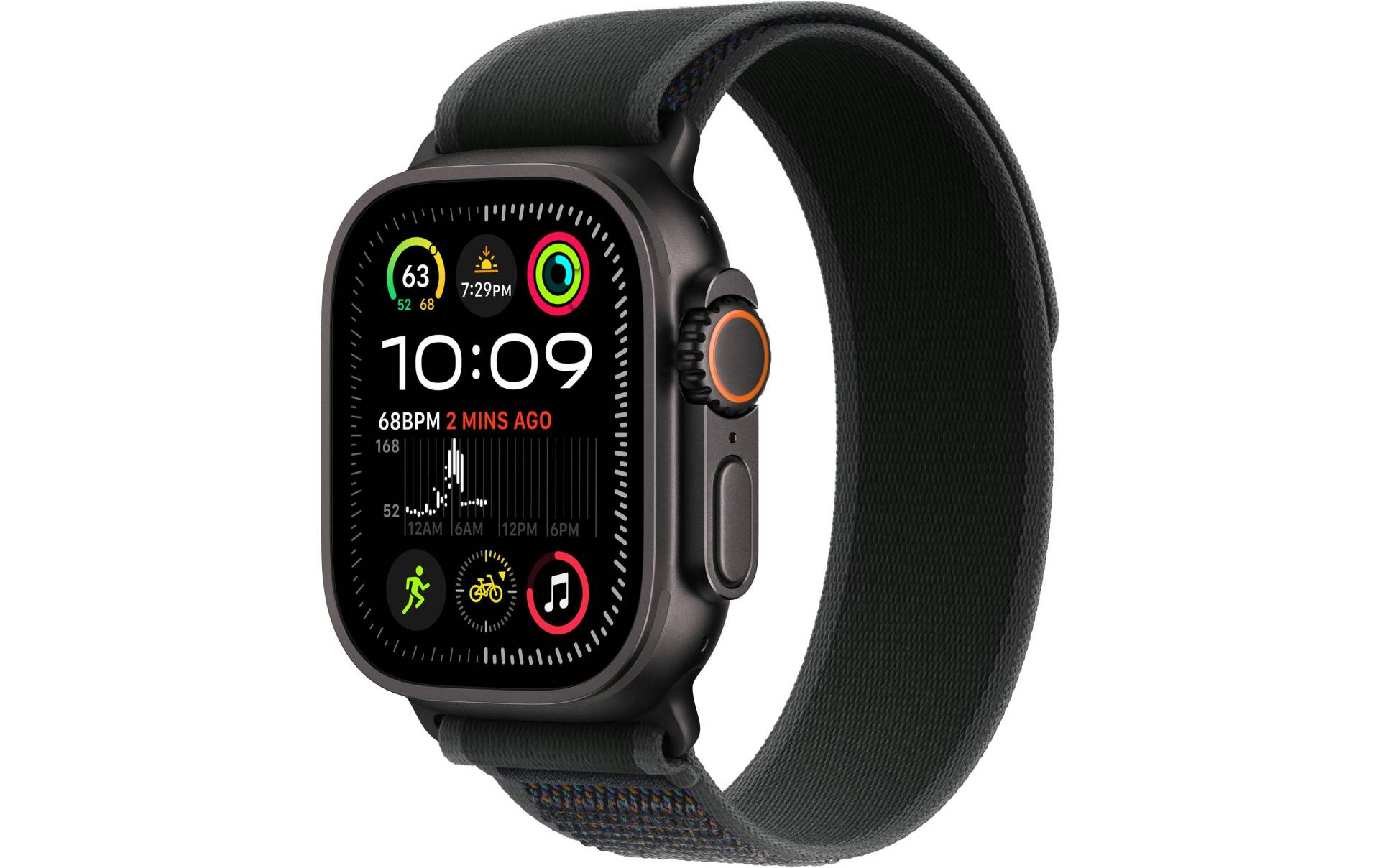 Apple Watch Ultra 2 Titan, 49 mm, GPS + Cellular, Trail Loop M/L, Schwarz von Apple