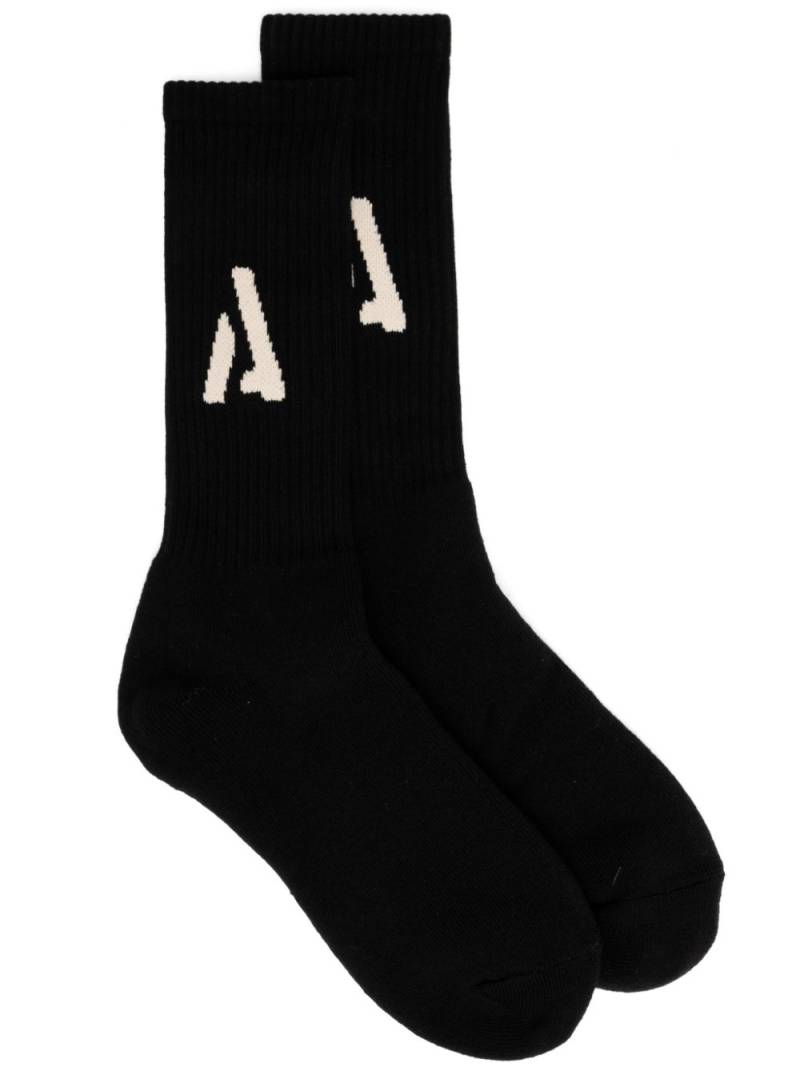 Applied Art Forms x decka UU2-1 cotton socks - Black von Applied Art Forms