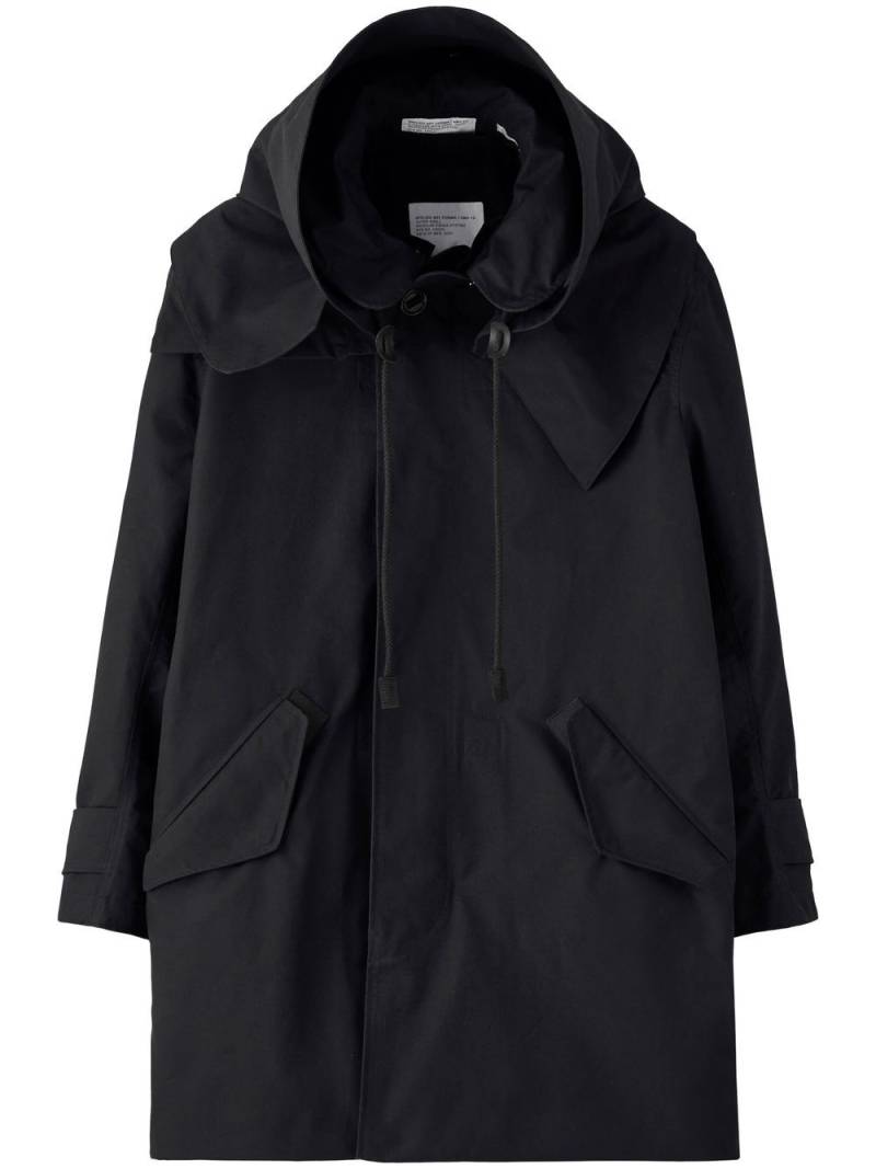 Applied Art Forms zip-up hodded parka - Black von Applied Art Forms