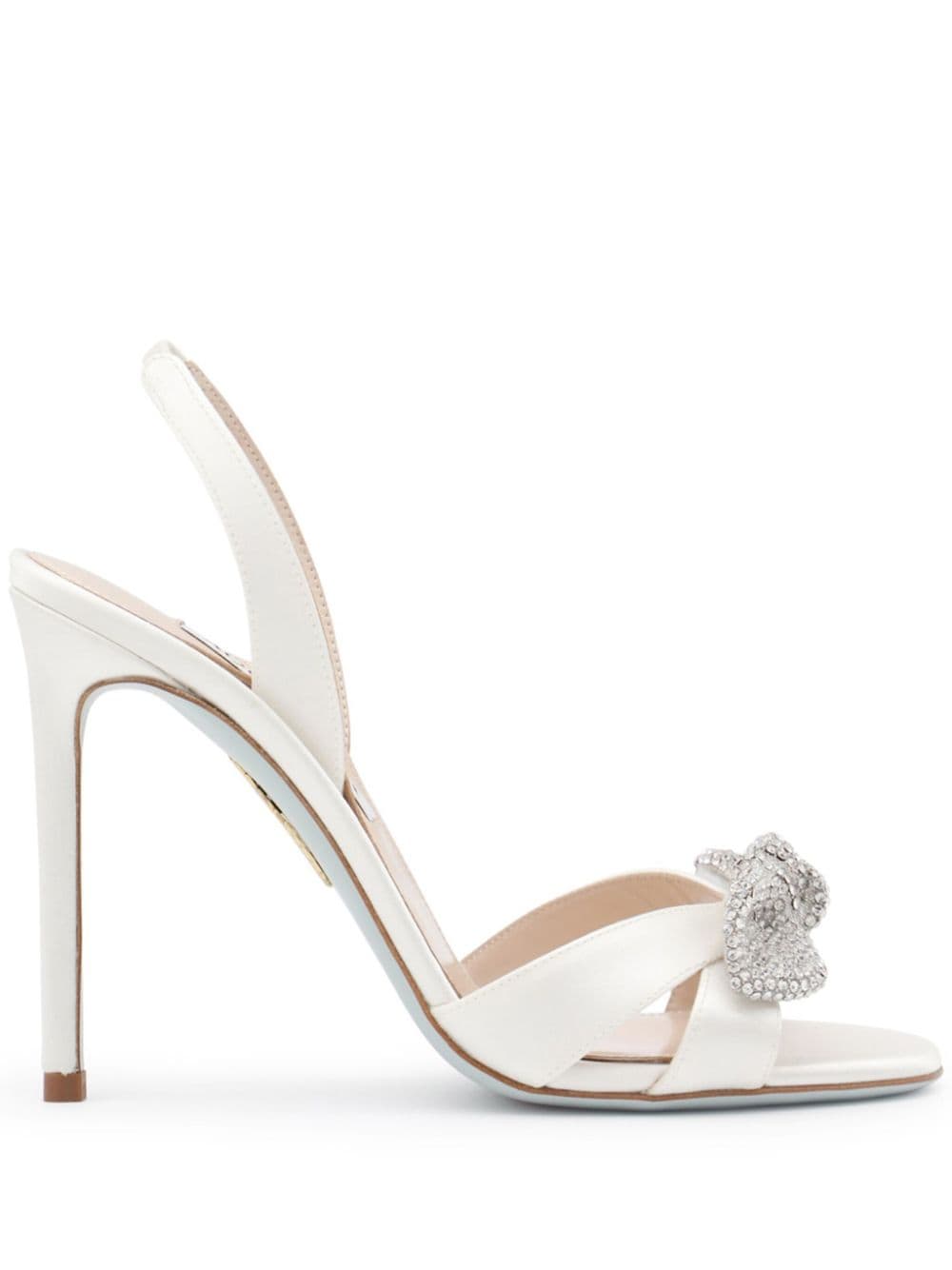 Aquazzura 105mm Very Bow sandals - White von Aquazzura