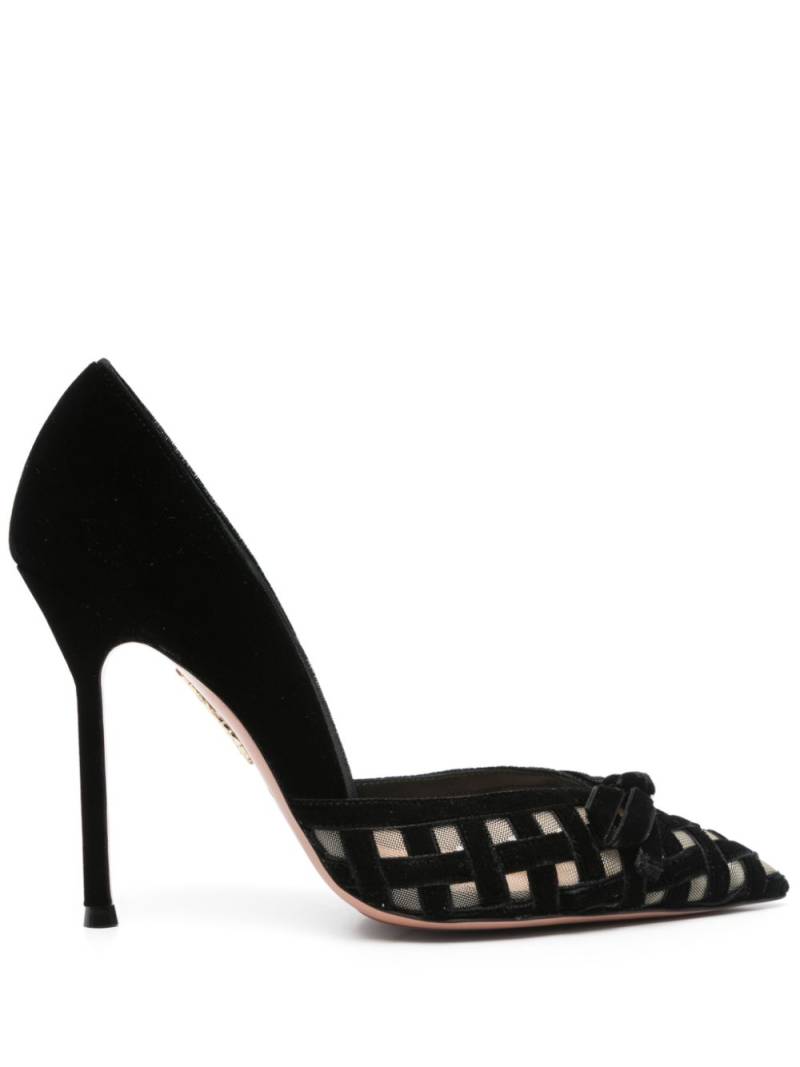 Aquazzura 110mm velvet pumps - Black von Aquazzura