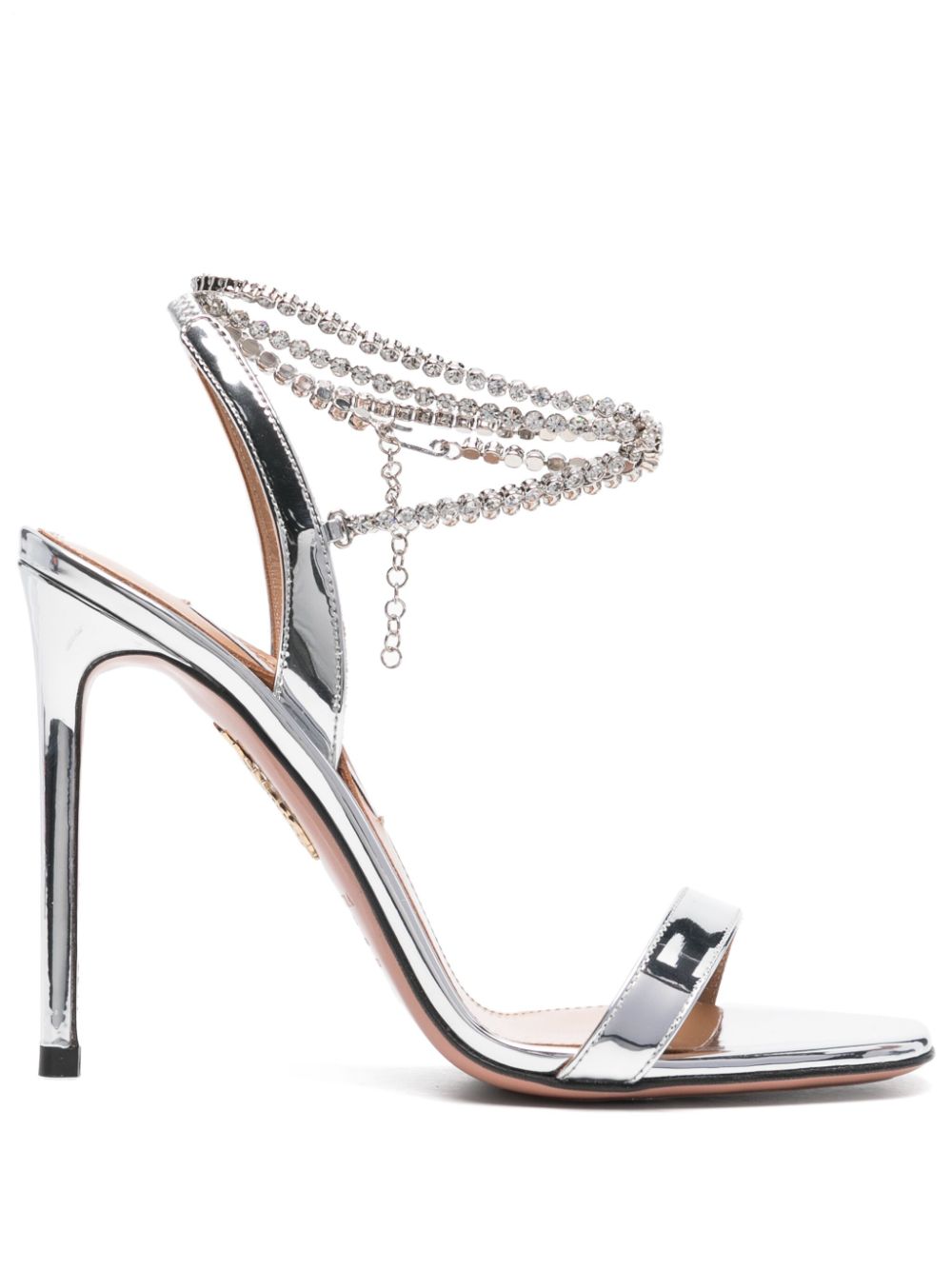 Aquazzura 115mm crystal-embelished sandals - Silver von Aquazzura