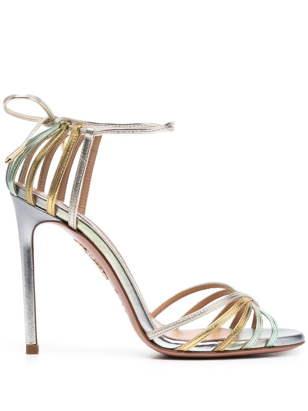 Aquazzura 125mm leather sandals - Silver von Aquazzura