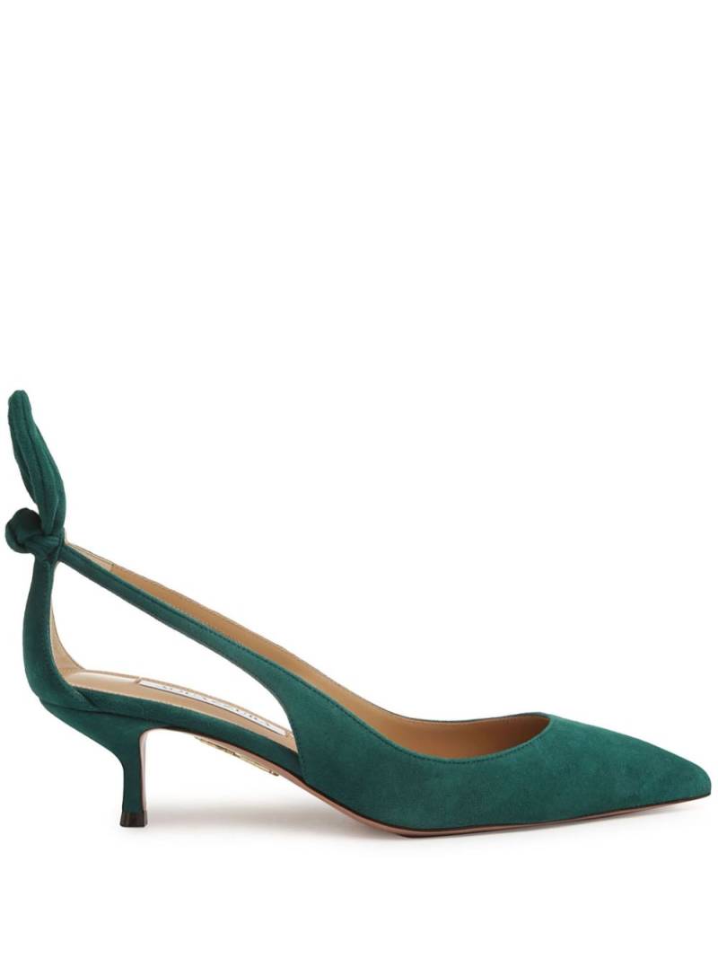 Aquazzura 50mm Bow Tie pumps - Green von Aquazzura