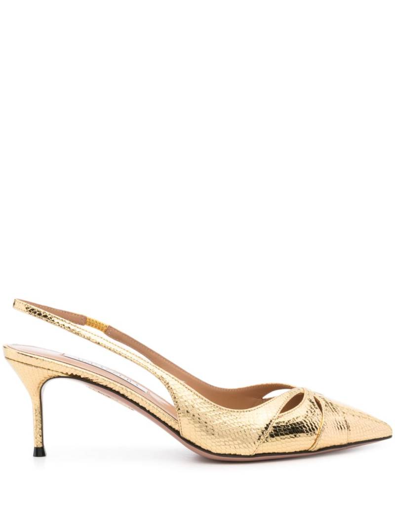 Aquazzura 65mm Moves slingback pumps - Gold von Aquazzura