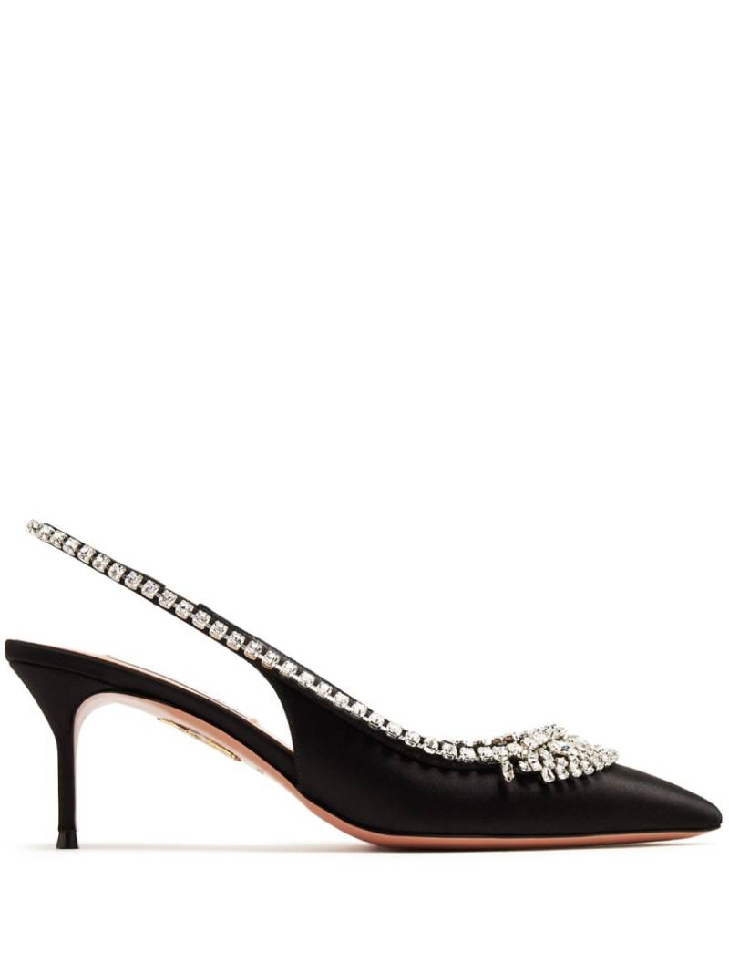 Aquazzura 65mm crystal-embellished pumps - Black von Aquazzura