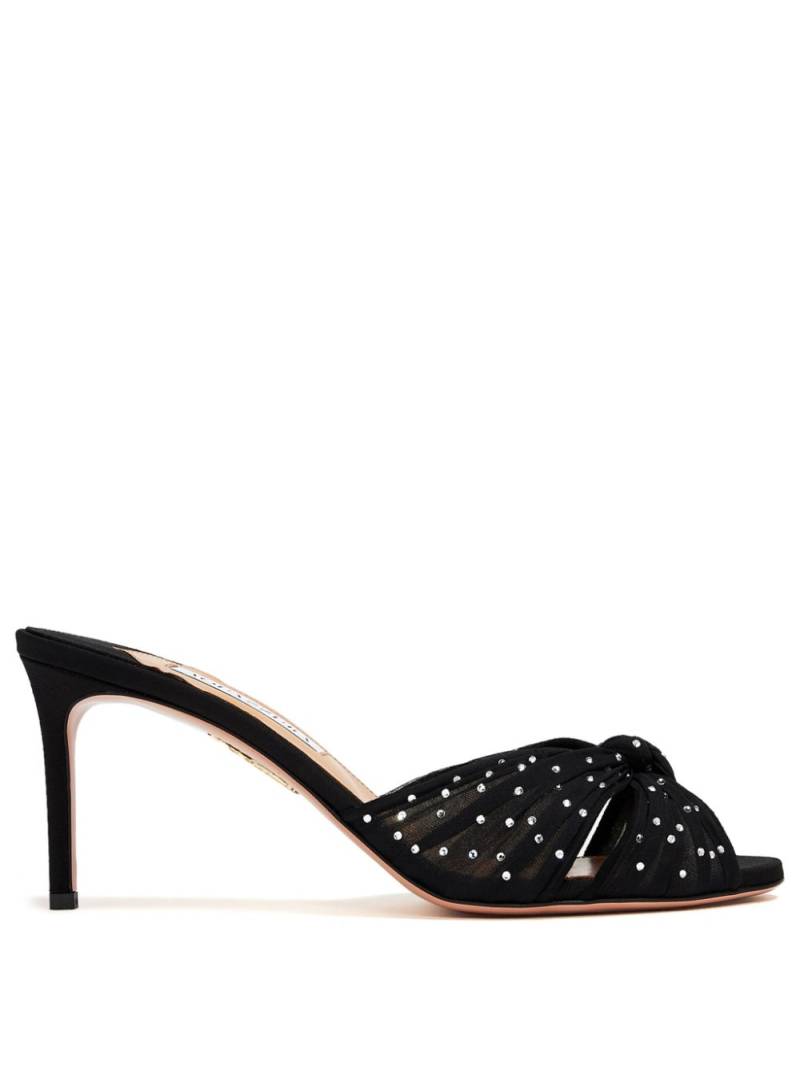 Aquazzura 75mm Slow Kisses mules - Black von Aquazzura