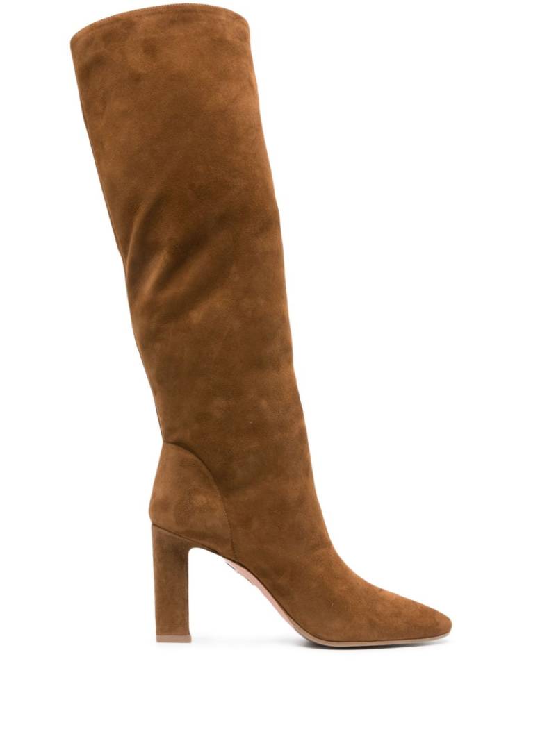 Aquazzura 87mm knee-high suede boots - Brown von Aquazzura