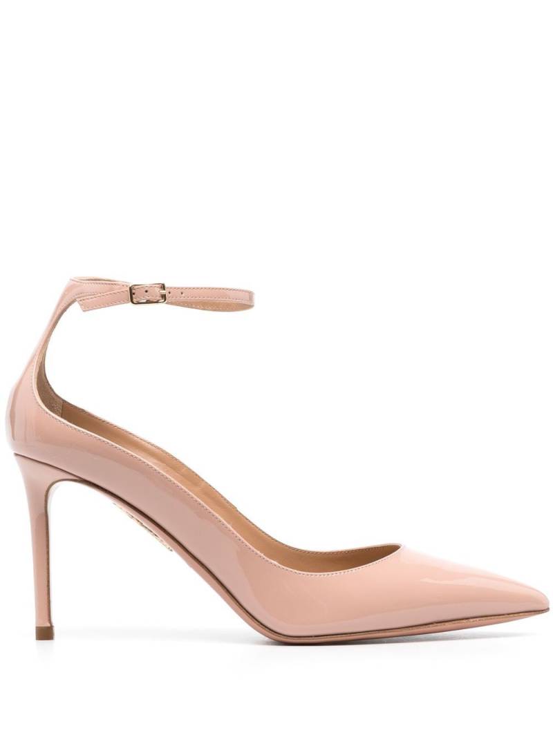 Aquazzura 90mm heeled leather pumps - Neutrals von Aquazzura