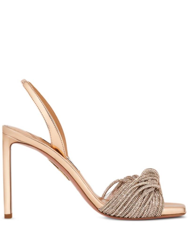 Aquazzura 95mm Scintilla Crystal Sandal 95 - Gold von Aquazzura