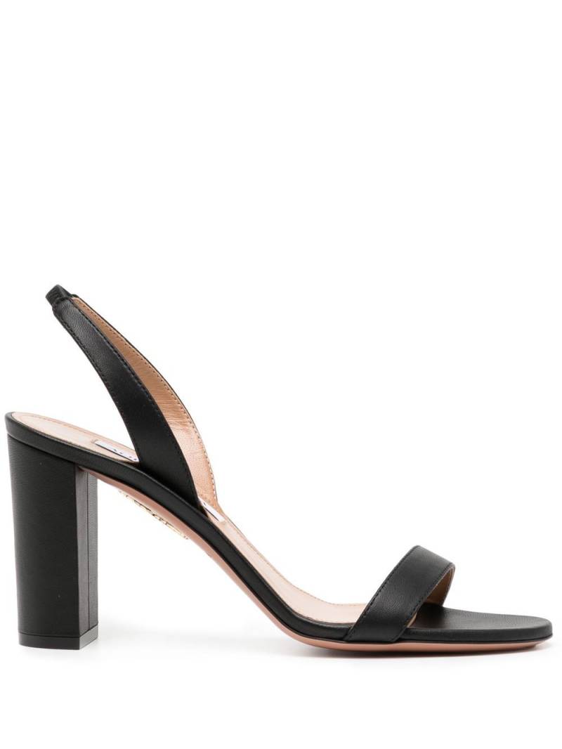 Aquazzura 95mm open-toe leather sandals - Black von Aquazzura