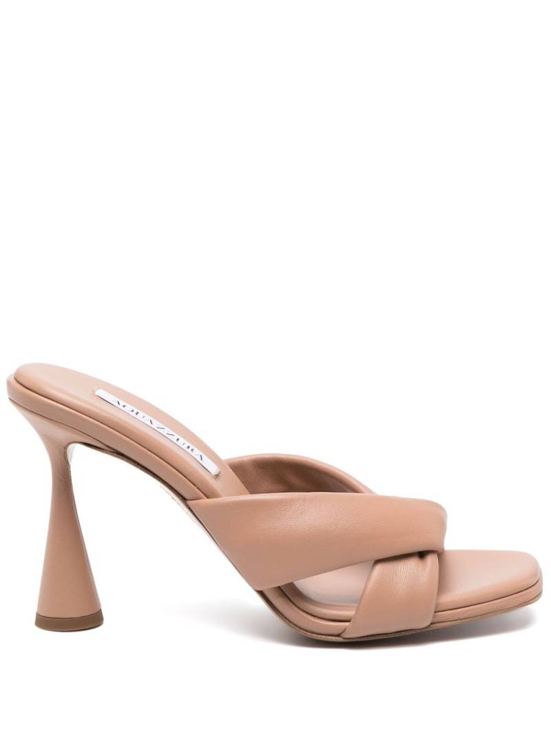 Aquazzura Amore 95mm twisted leather mules - Pink von Aquazzura