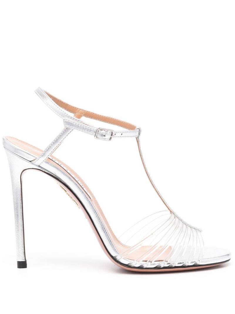 Aquazzura Amore Mio 120mm leather sandals - Silver von Aquazzura