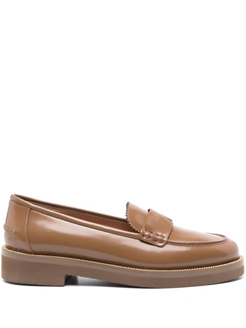 Aquazzura Aqua leather loafers - Brown von Aquazzura