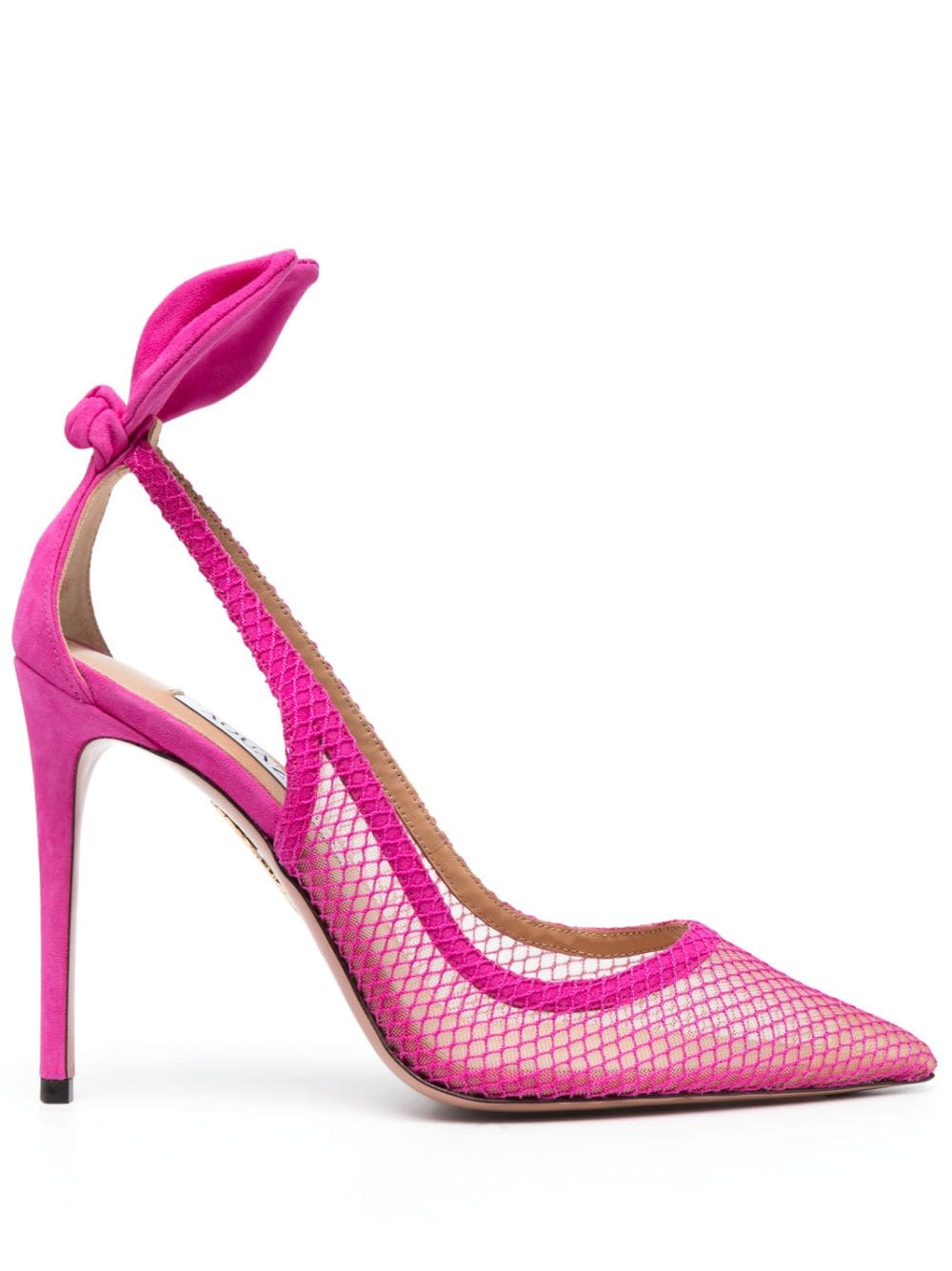 Aquazzura Bow Tie 105mm leather pumps - Pink von Aquazzura