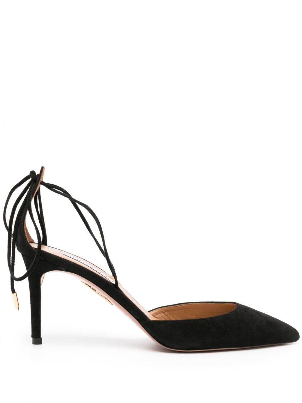 Aquazzura Cherry 75mm suede pumps - Black von Aquazzura