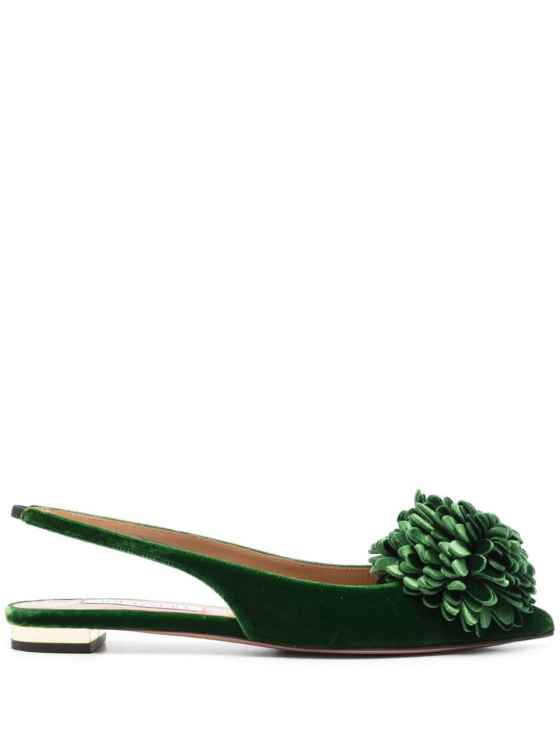 Aquazzura Couturier slingback ballet flats - Green von Aquazzura