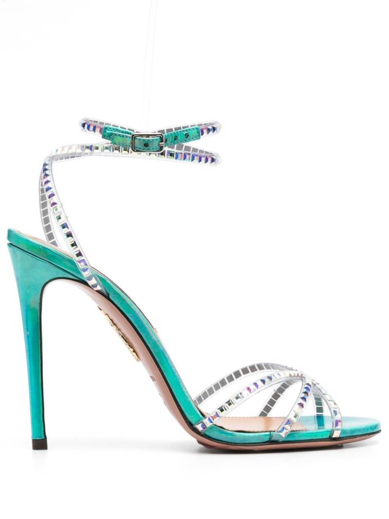 Aquazzura Dance crystal-embellished 105mm sandals - Green von Aquazzura