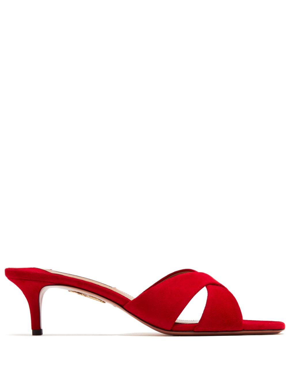 Aquazzura Divine 50mm leather mules - Red von Aquazzura