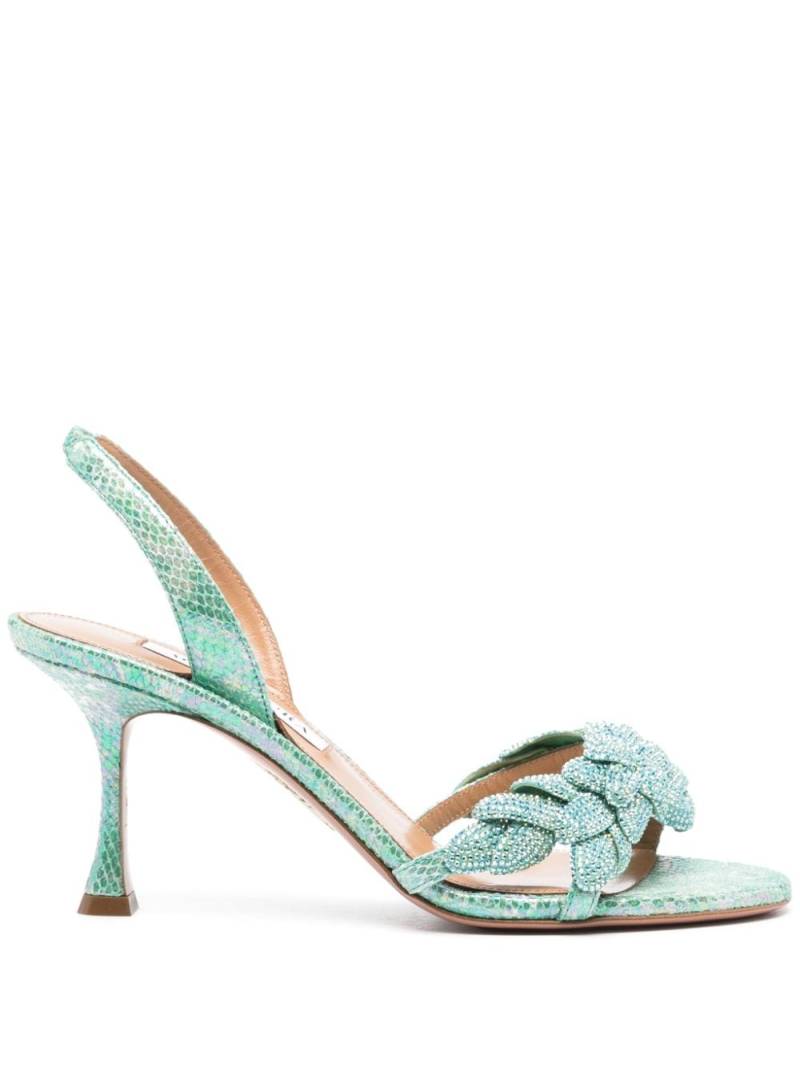 Aquazzura Galactic Flower 75mm sandals - Green von Aquazzura