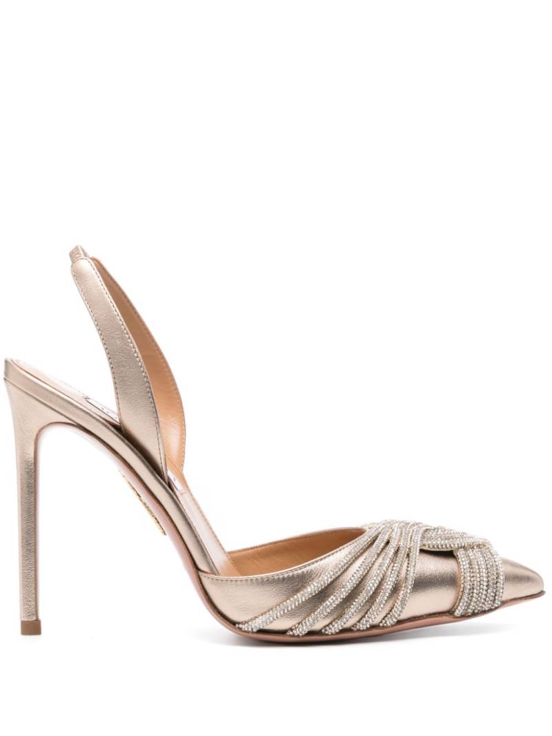 Aquazzura Gatsby 105mm slingback pumps - Neutrals von Aquazzura