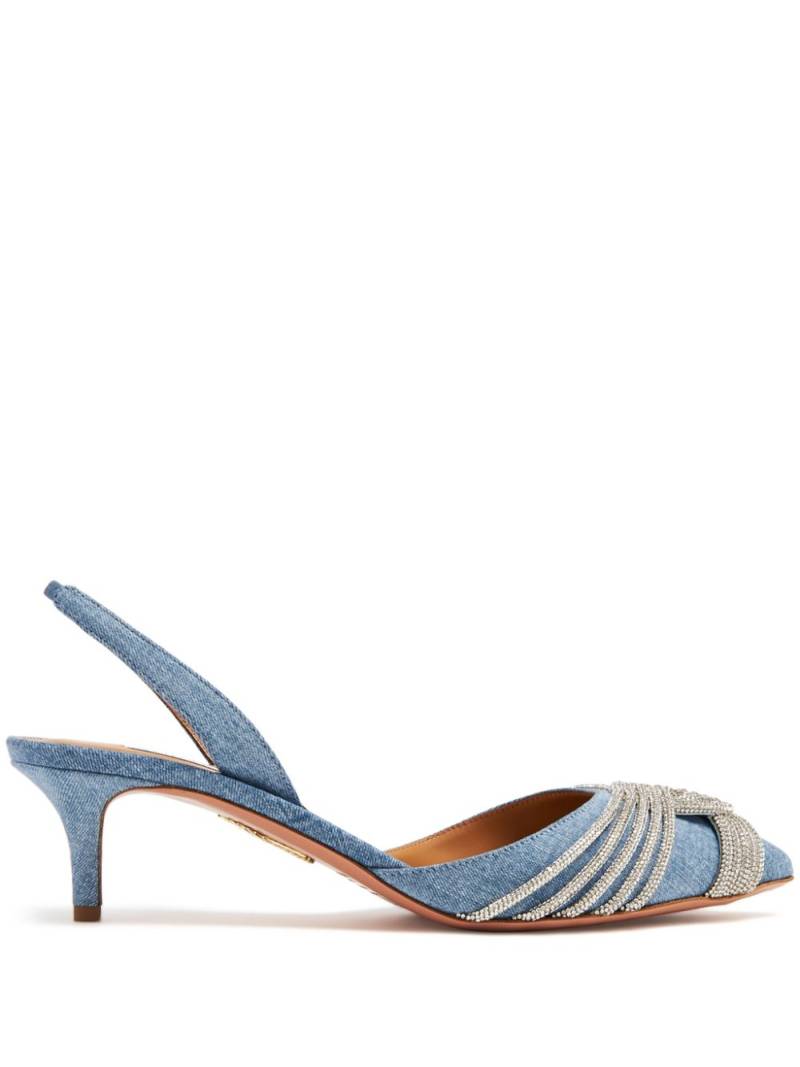 Aquazzura Gatsby 50mm slingback pumps - Blue von Aquazzura