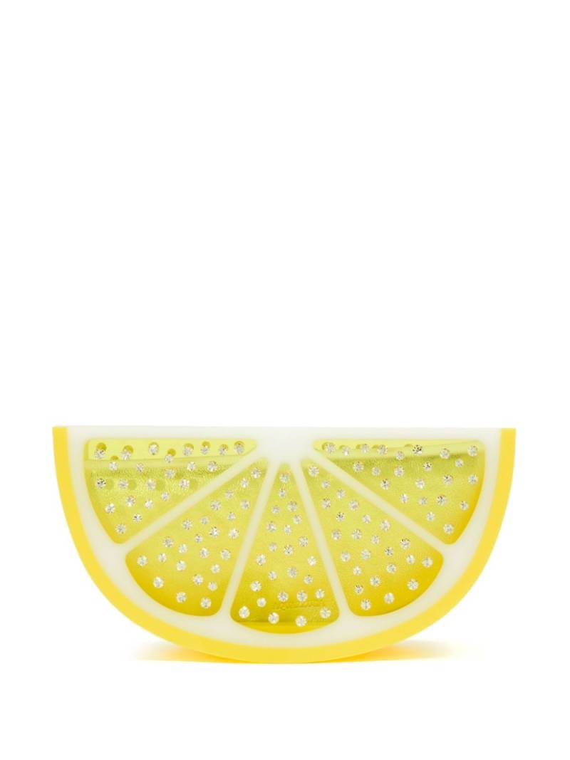 Aquazzura Gin Tonic crystal-embellished clutch bag - Yellow von Aquazzura