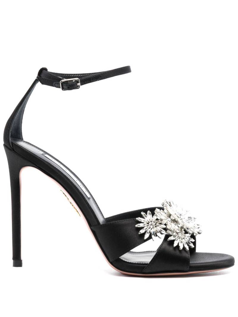 Aquazzura Margarita 110mm crystal-embellished sandals - Black von Aquazzura