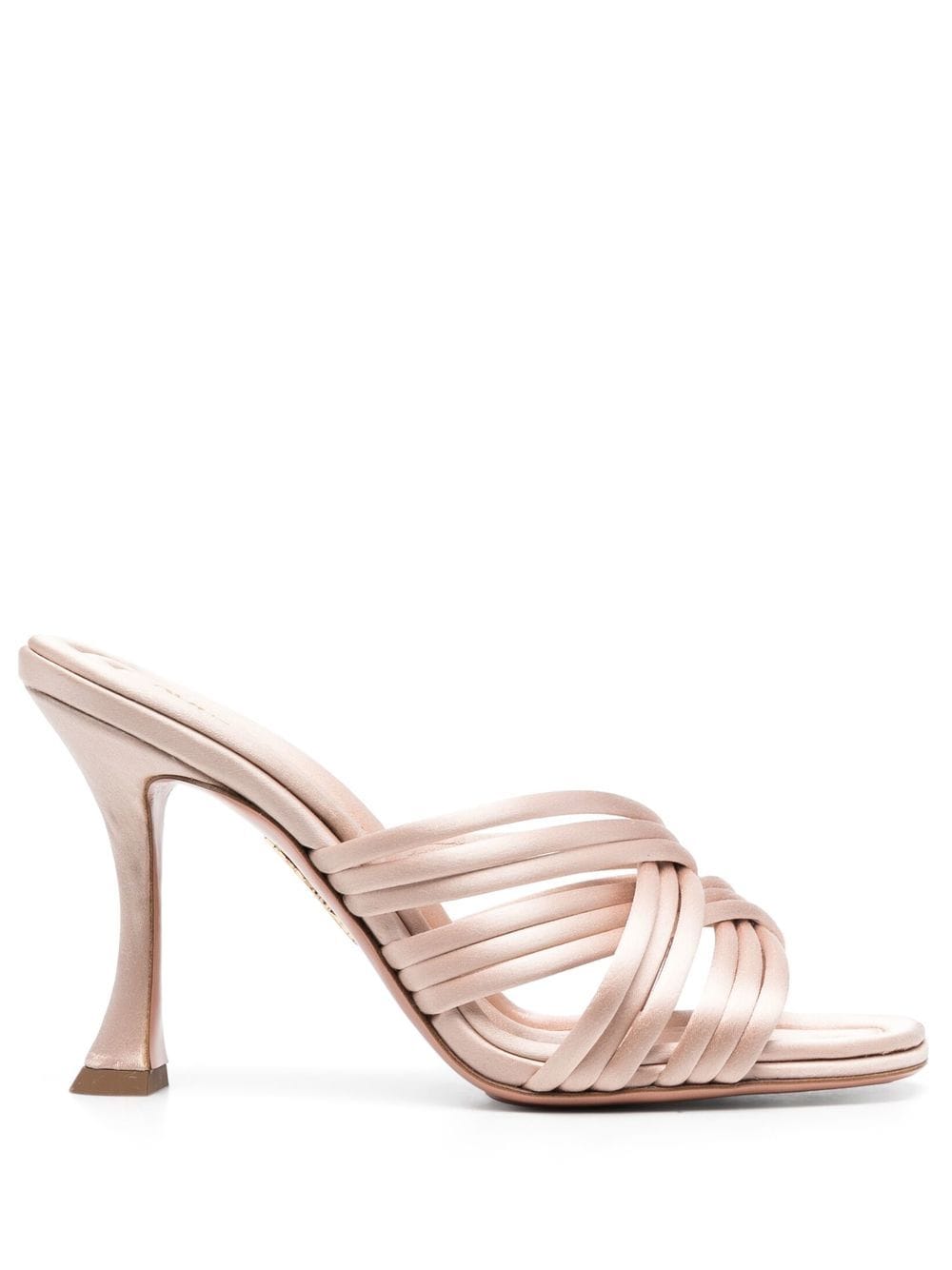 Aquazzura Oahu 100mm satin sandals - Neutrals von Aquazzura