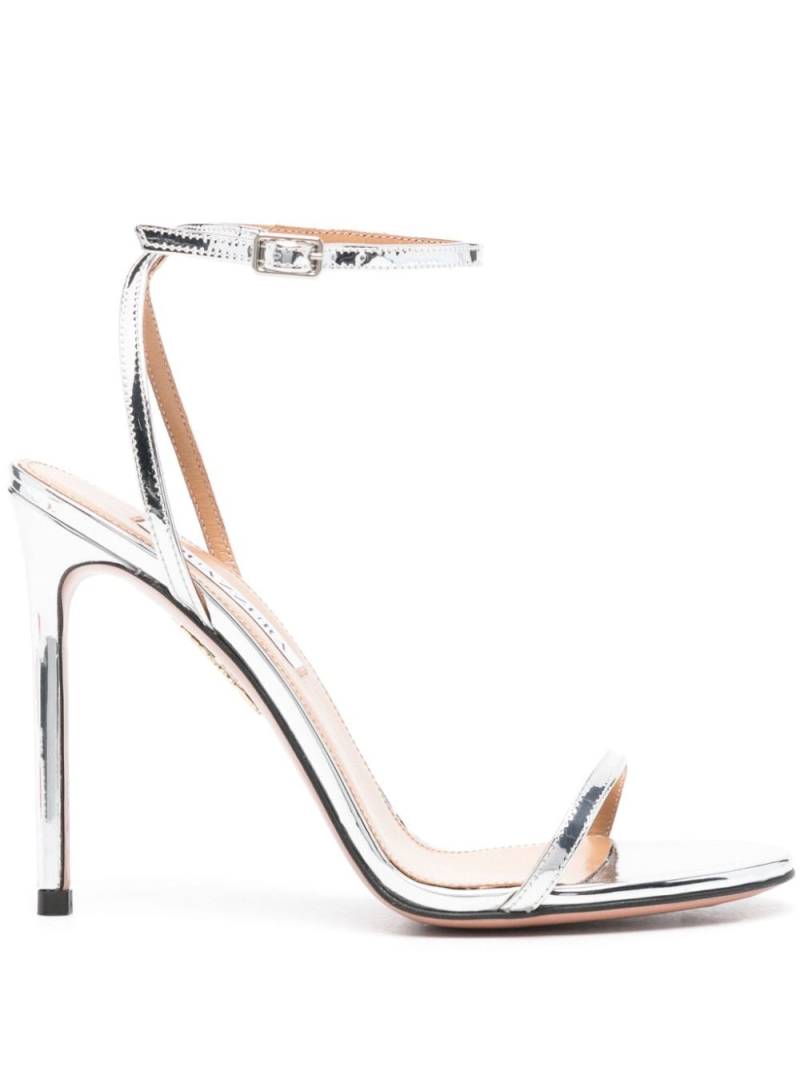 Aquazzura Olie 105mm metallic sandals - Silver von Aquazzura