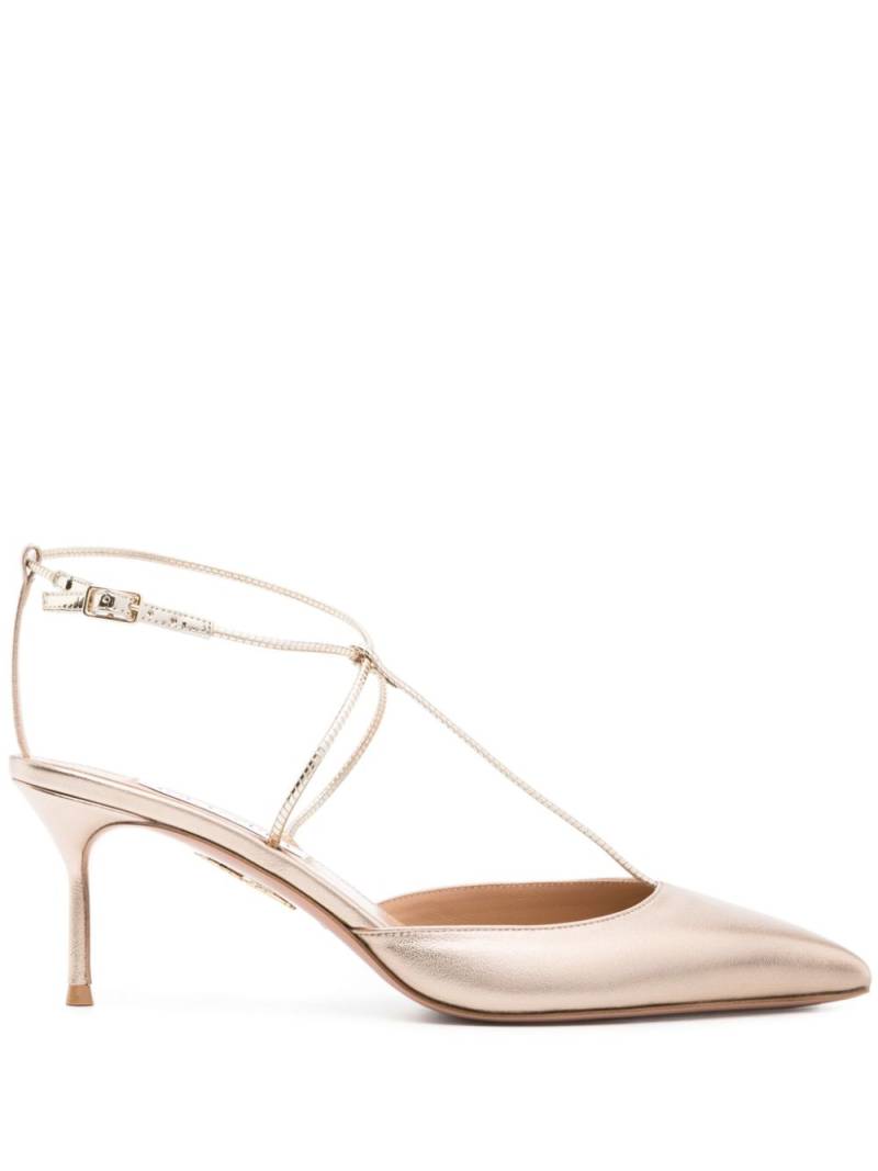 Aquazzura Roman Romance 65mm pumps - Gold von Aquazzura