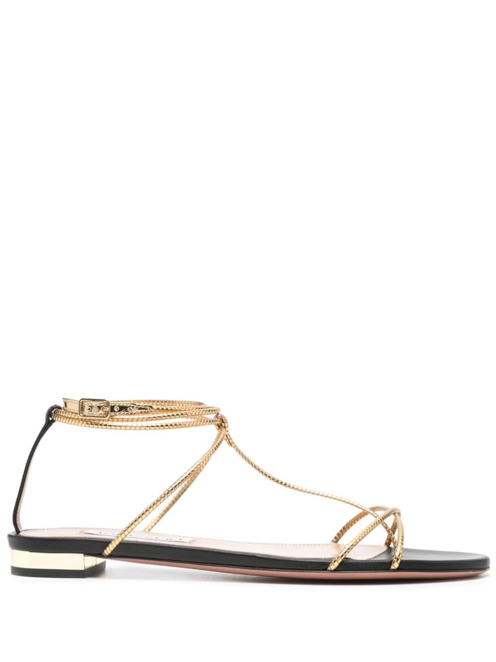 Aquazzura Roman Romance flat sandals - Gold von Aquazzura