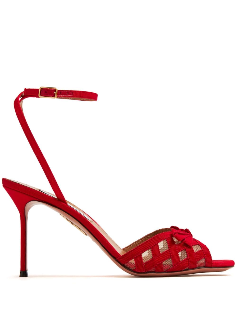 Aquazzura Romance 85mm leather sandals - Red von Aquazzura