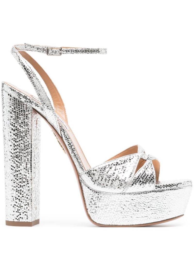 Aquazzura Sinner Plateau 140mm platform sandals - Silver von Aquazzura