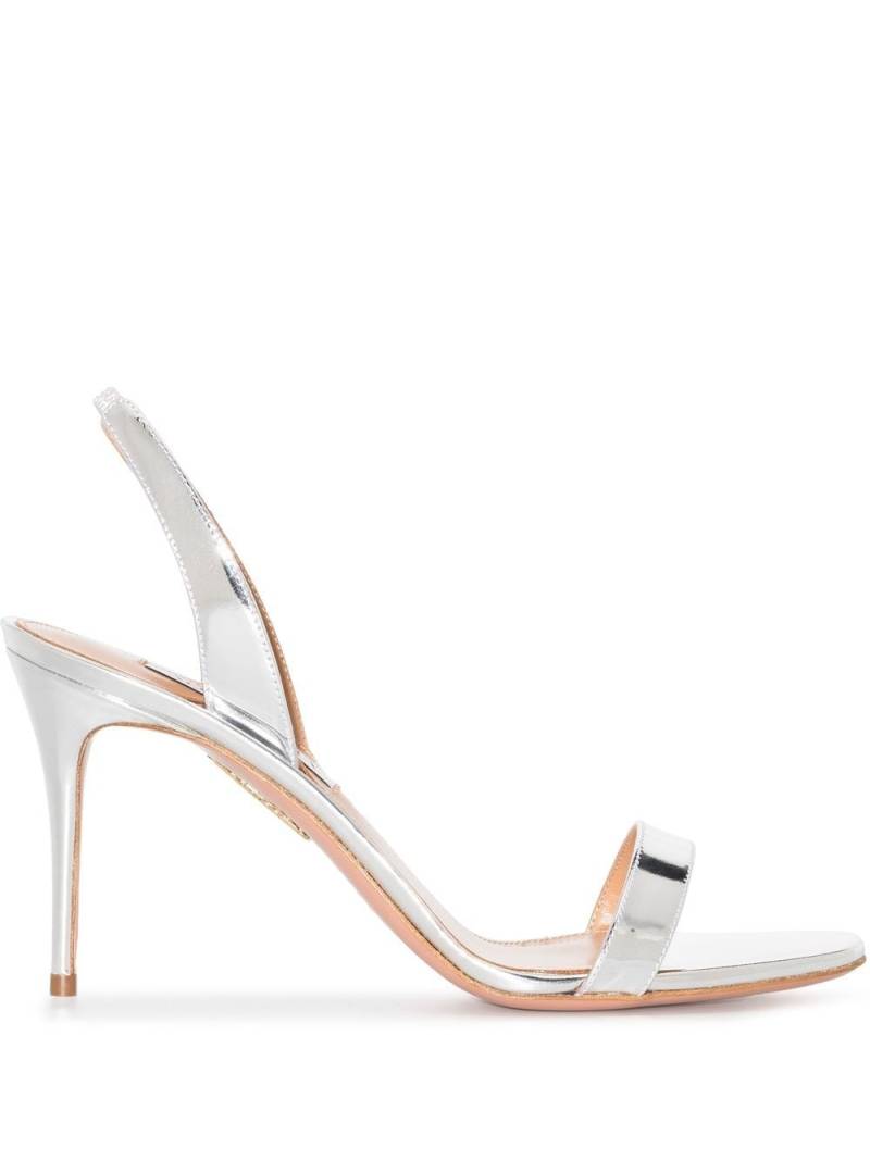 Aquazzura So Nude metallic slingback sandals - Silver von Aquazzura