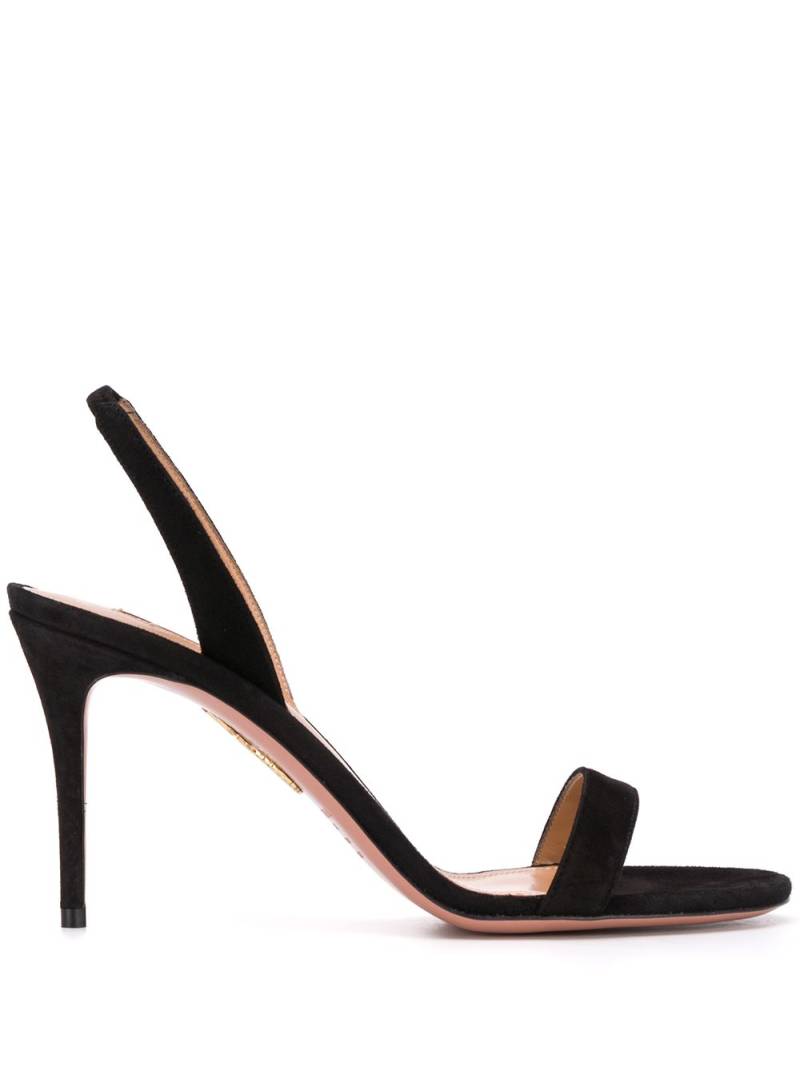 Aquazzura So Nude mid-heel sandals - Black von Aquazzura