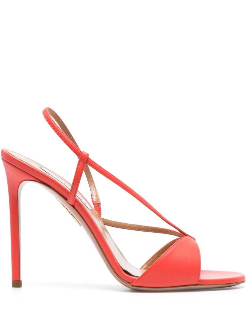 Aquazzura Sognare 105mm leather sandals - Red von Aquazzura